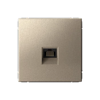 Розетка компьютерная 1-ая экранированная кат.6е, RJ-45 (интернет), Шампань, серия Art Gallery, Systeme Electric