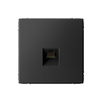 Розетка компьютерная 1-ая экранированная кат.6е, RJ-45 (интернет), Базальт, серия Art Gallery, Systeme Electric
