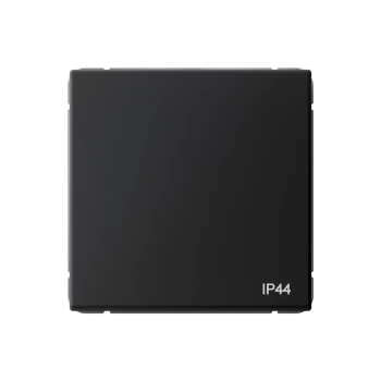 Выключатель 1-клавишный; влагозащищенный IP44 проходной (с двух мест) (безвинтовой зажим), Карбон, серия Art Gallery, Systeme Electric